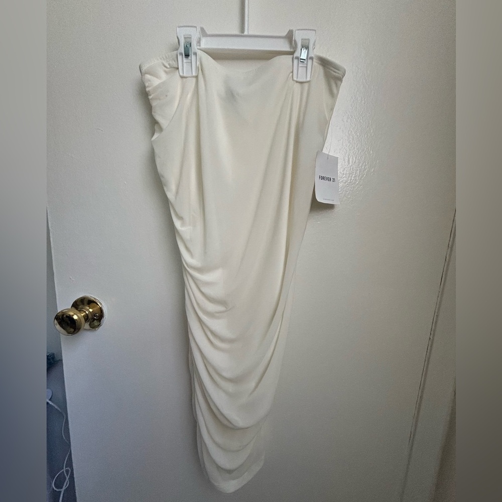 Long white skirt